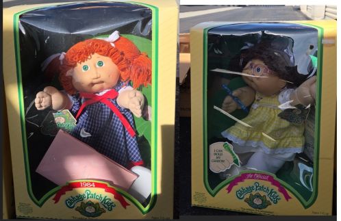 Vintage 1984 and 1985 Cabbage Patch Kids Dolls New In Box Collector Set Image