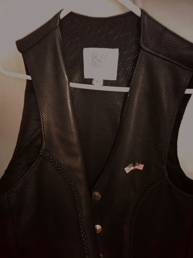 Fox Creek Buffalo Leather Vest Size 42 Image