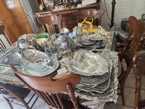 Vintage Arthur Court Silver Plated & Pewter Serving Dish Collection | Elegant Dining Decor Lot Image