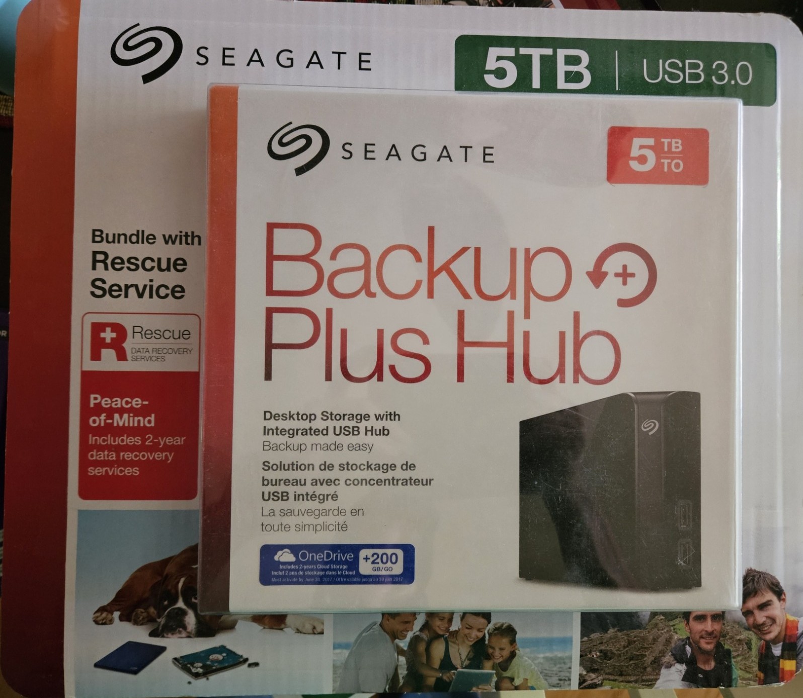 Seagate 5tb Backup Plus Hub External Storage Desktop Hard Drive Stel5000600 Image