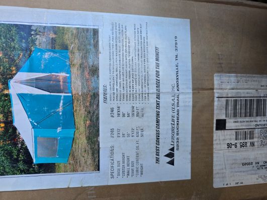 LeisureLife USA Canvas Vamping Tent Image