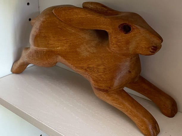 Vintage Hand-Carved Wooden Rabbit Figurine – Collector’s Piece Image
