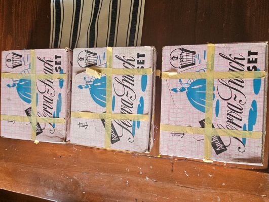 Vintage Anchor Hocking Anchorglass Serva-Snack Set of 3 Original Boxes Image